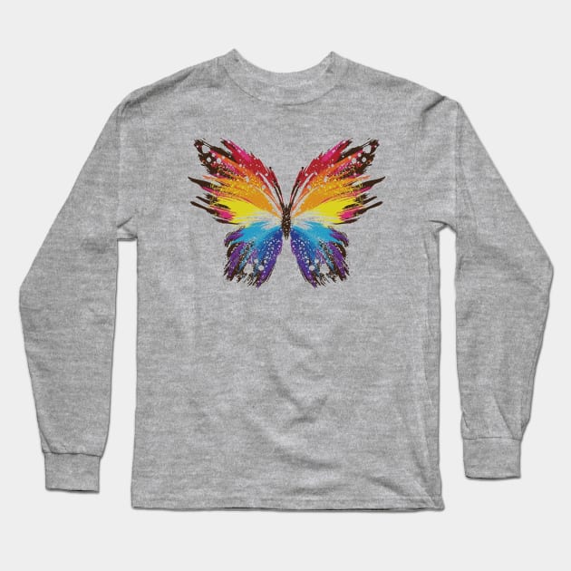 Butterfly colorful painting - Cute Long Sleeve T-Shirt by 1Y_Design